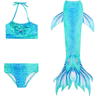 Bikini mermaid swim suits with monofin