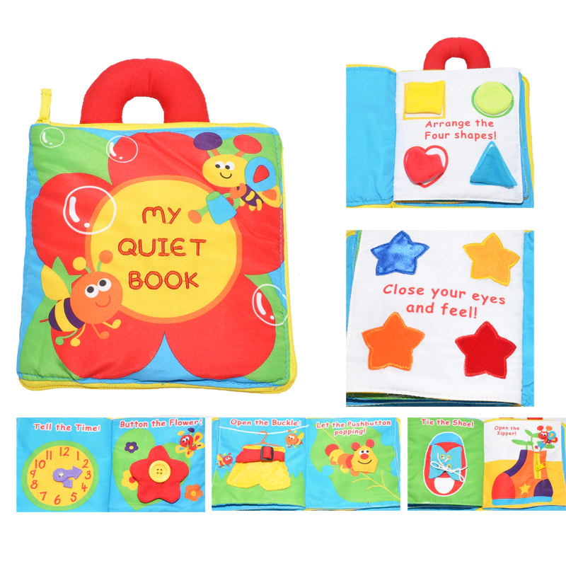 eco-friendly soft baby educational toys baby gift plush cloth books